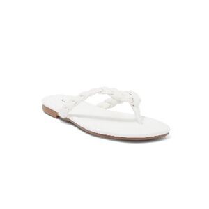 White Braid Detail Sandals Elegant Summer Shoes